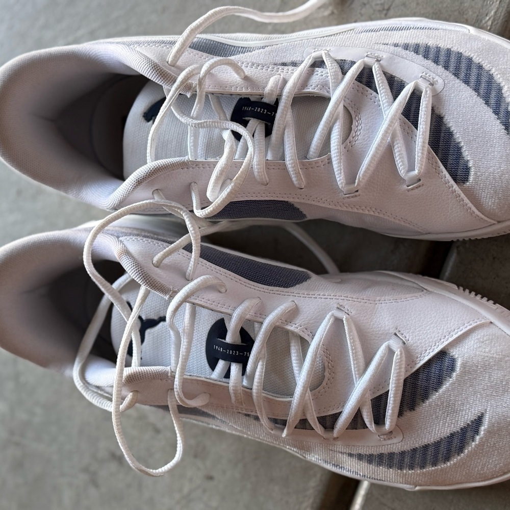 Puma White and Blue Athletic Shoes